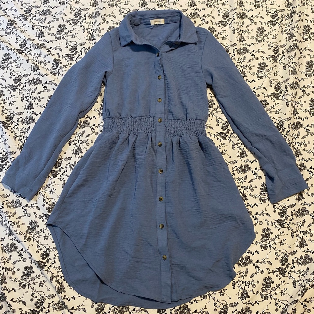 No Comment Blue Tunic With Buttons